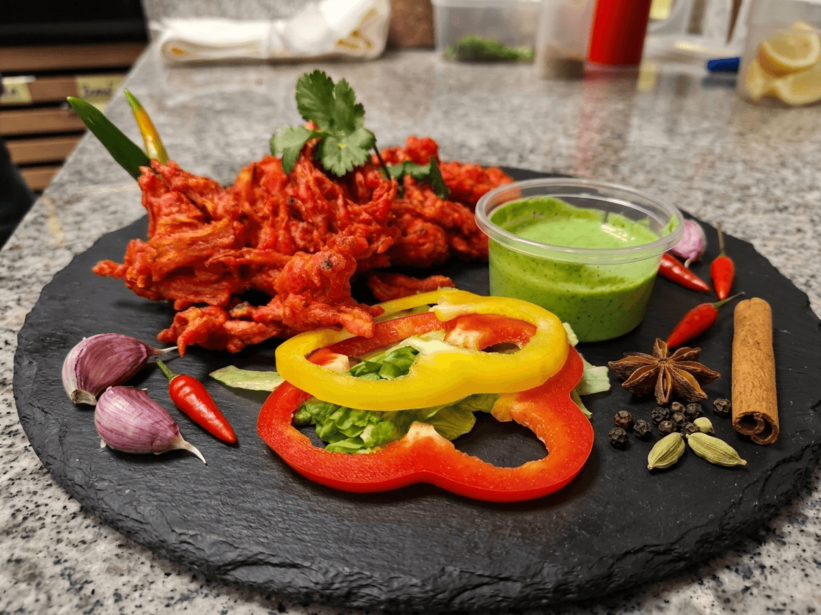 Oignon bhaji beignets d'oignon